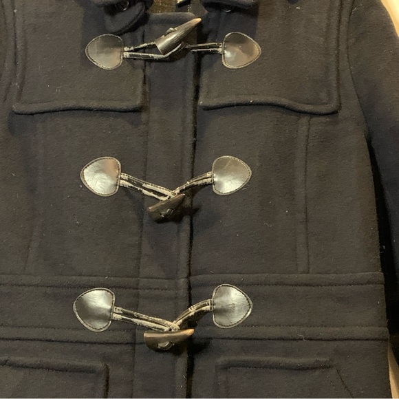 Barbour Vintage Buttermere Wool Toggle Hooded Duffle Coat Peacoat Size 6 - Picture 4 of 11